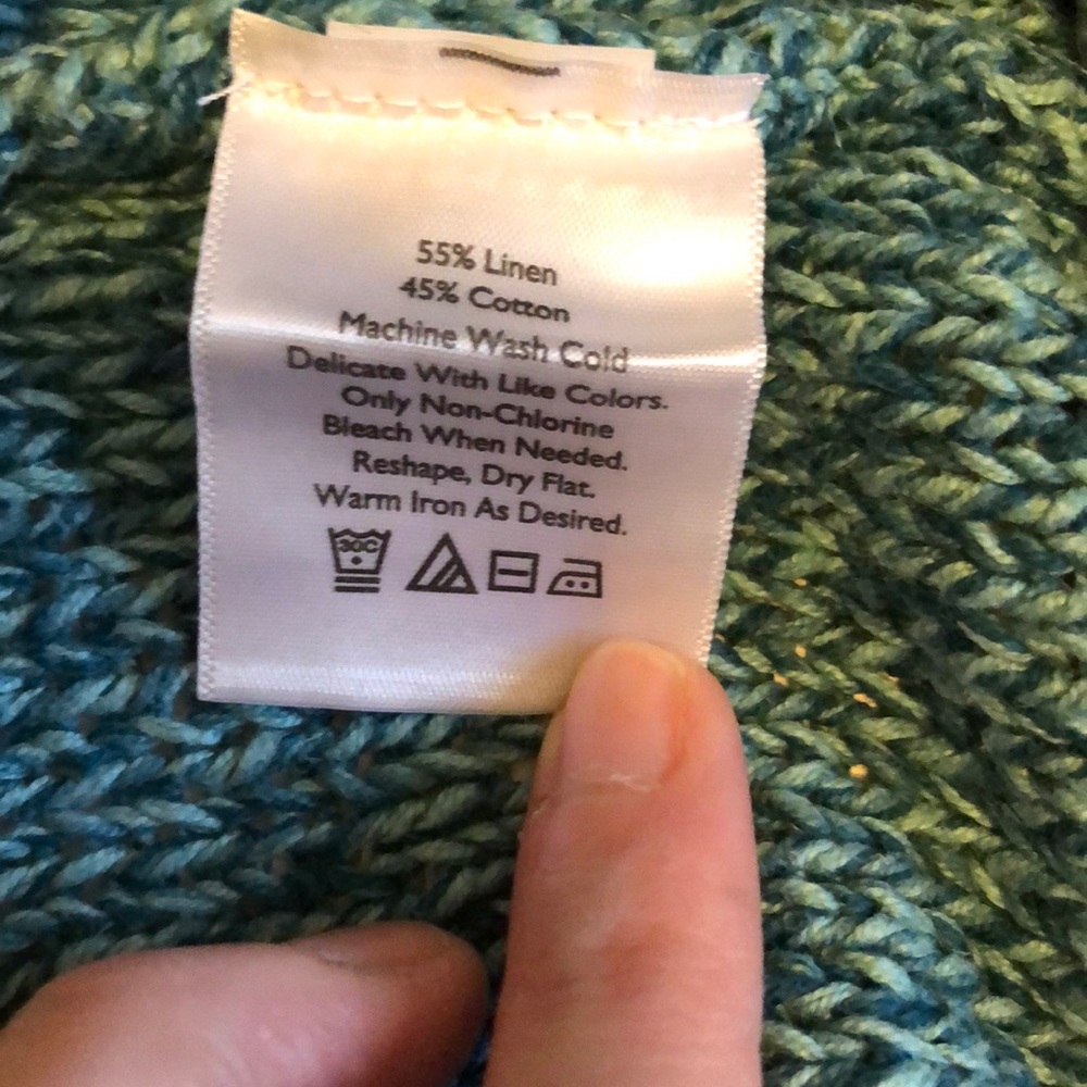 Eddie Bauer cardigan in teal w 3/4 sleeves - Picture 5 of 6